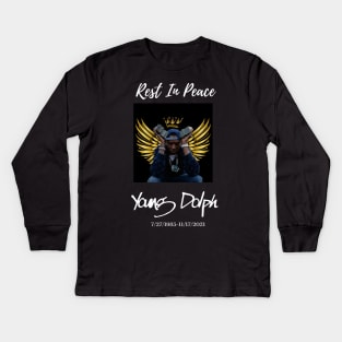 Rest in peace Young dolph Kids Long Sleeve T-Shirt